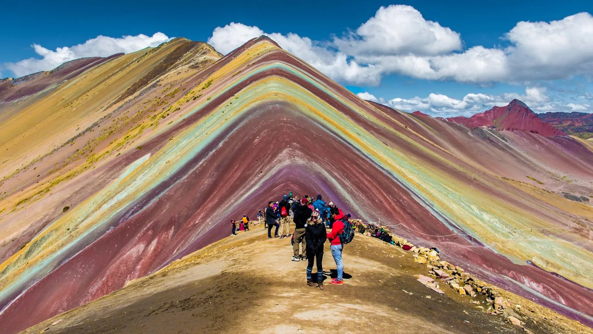 Rainbow Mountain Peru at high altitude