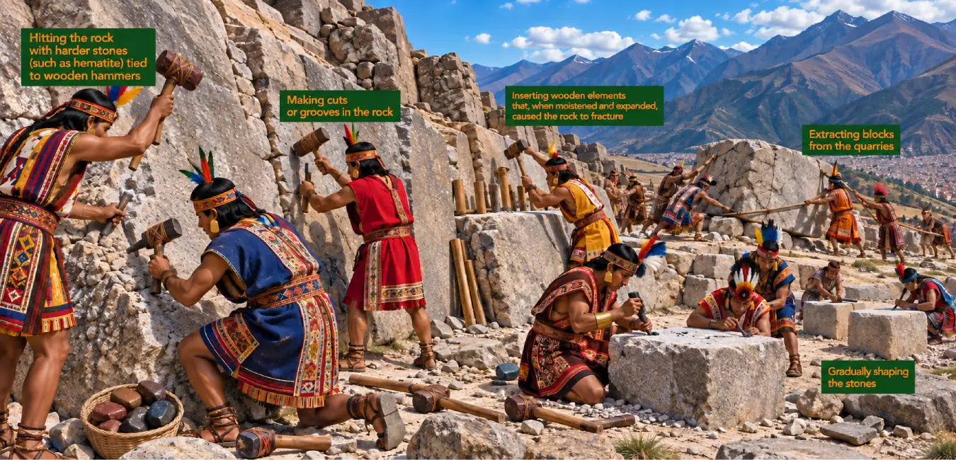 construction of walls in sacsayhuaman