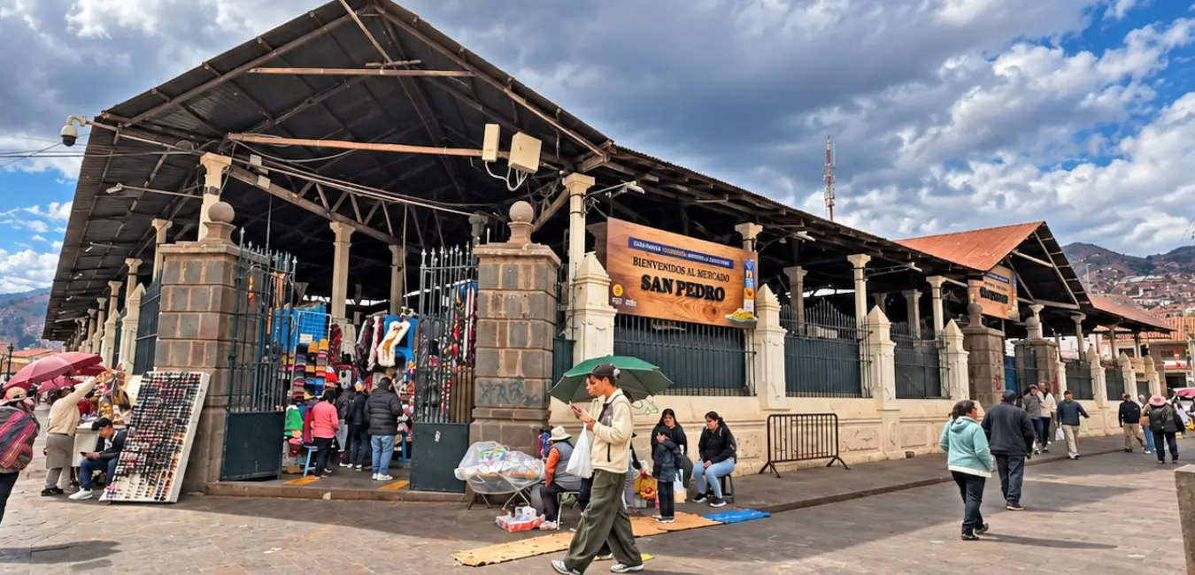 Main entrance to the San Pedro Market in Cusco