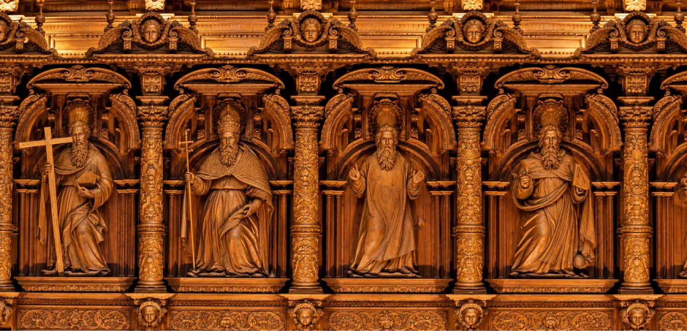 Silerías del coro de la catedral del Cusco