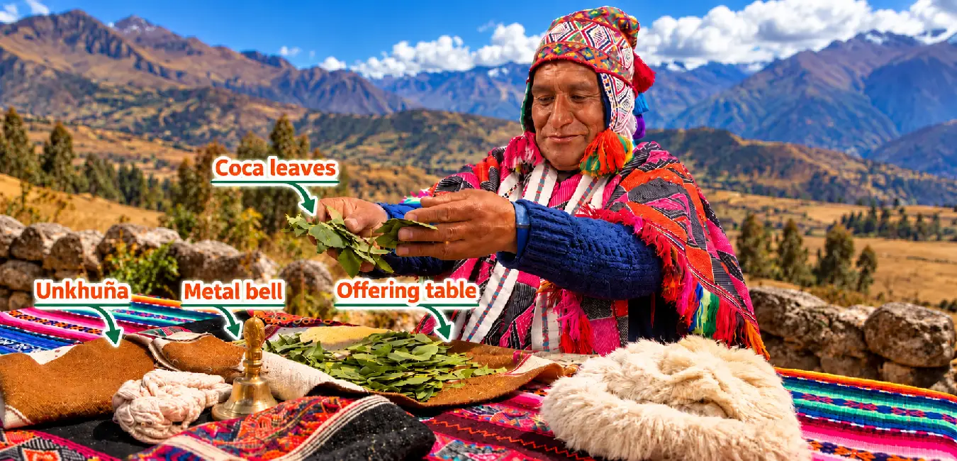 Elements of the Pachamama ceremony