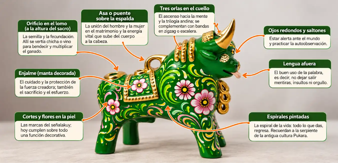 Símbolos del Torito de Pucará y su significado ancestral.