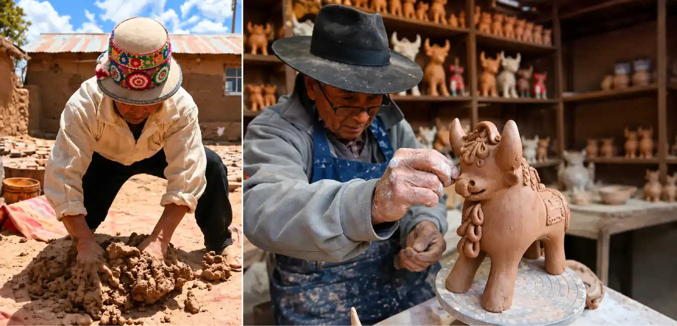 Crafting of Toritos de Pucará