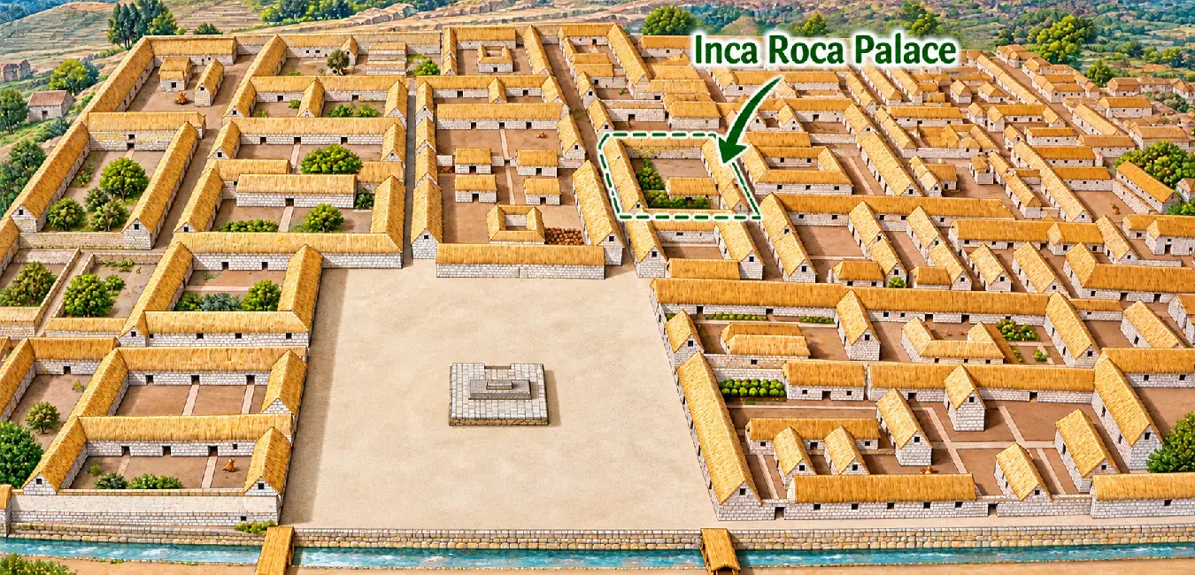 Inca Roca's palace in the Inca era
