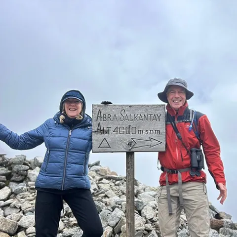 Group of women hiking the Salkantay Trek to Machu Picchu