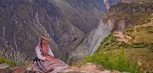 Traditional local woman in Colca Canyon