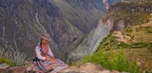 Traditional local woman in Colca Canyon