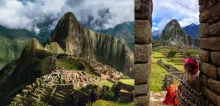 Vista panorámica de la ciudadela inca de Machu Picchu 